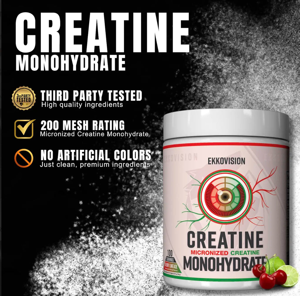 EKKO Creatine Monohydrate - Unflavored Creatine (3rd Party Tested)