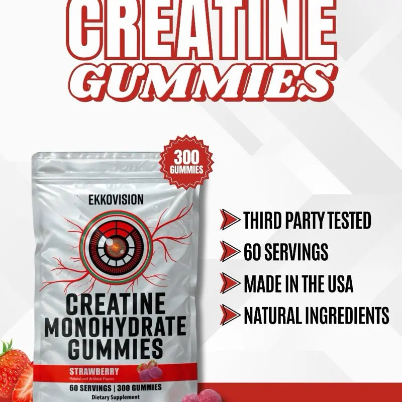 EKKO Creatine Monohydrate - Unflavored Creatine (3rd Party Tested)