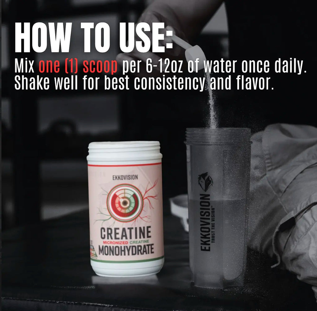 EKKO Creatine Monohydrate - Unflavored Creatine (3rd Party Tested)