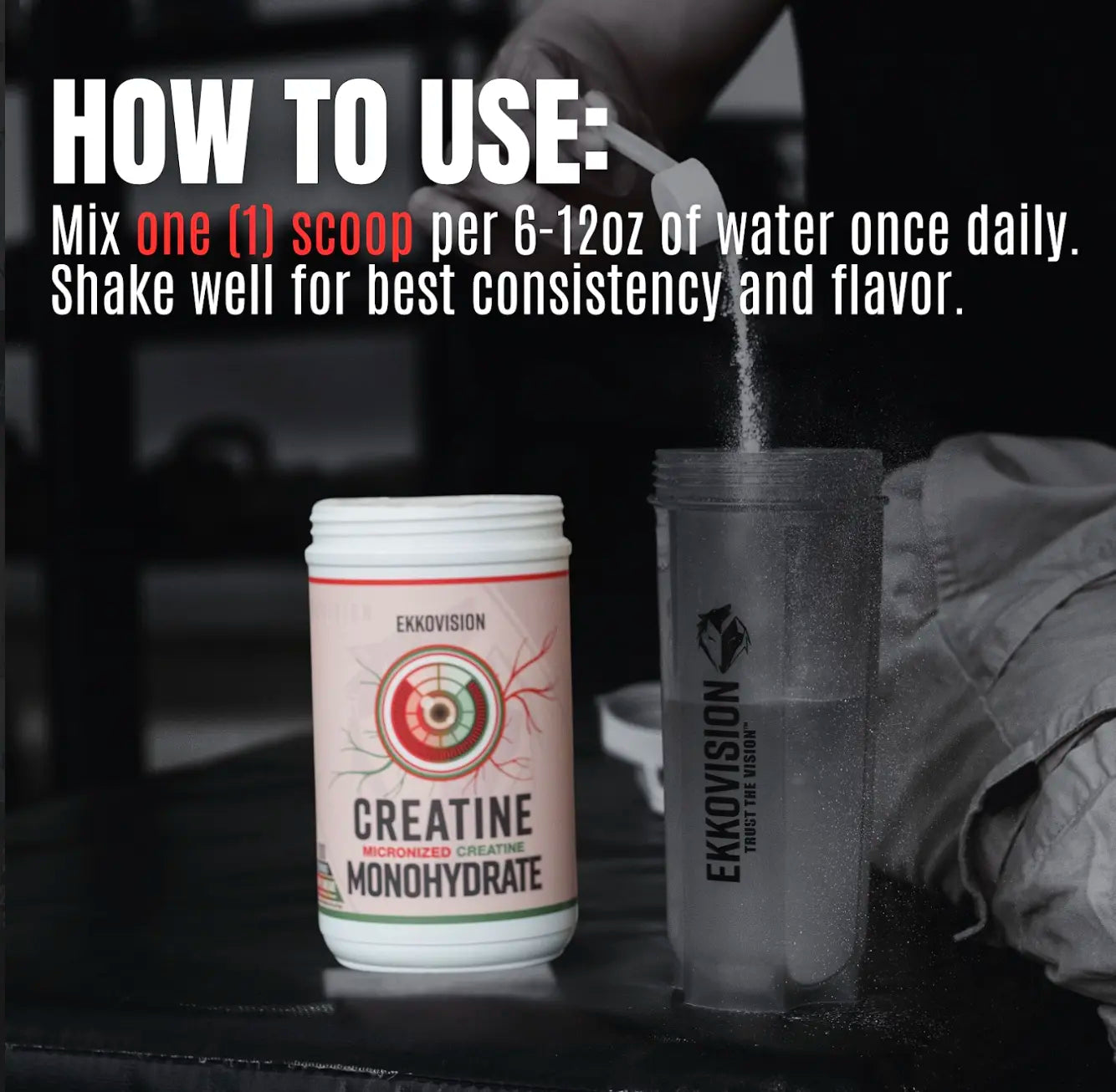 EKKO Creatine Monohydrate - Unflavored Creatine (3rd Party Tested)